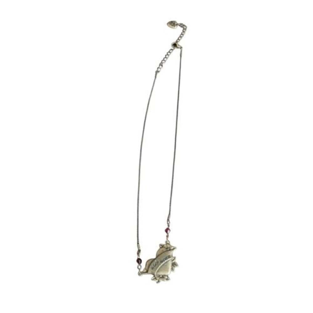 Betsey Johnson Gold and Red Heart Necklace